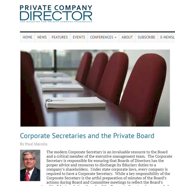 The Secretary Of A Private Company